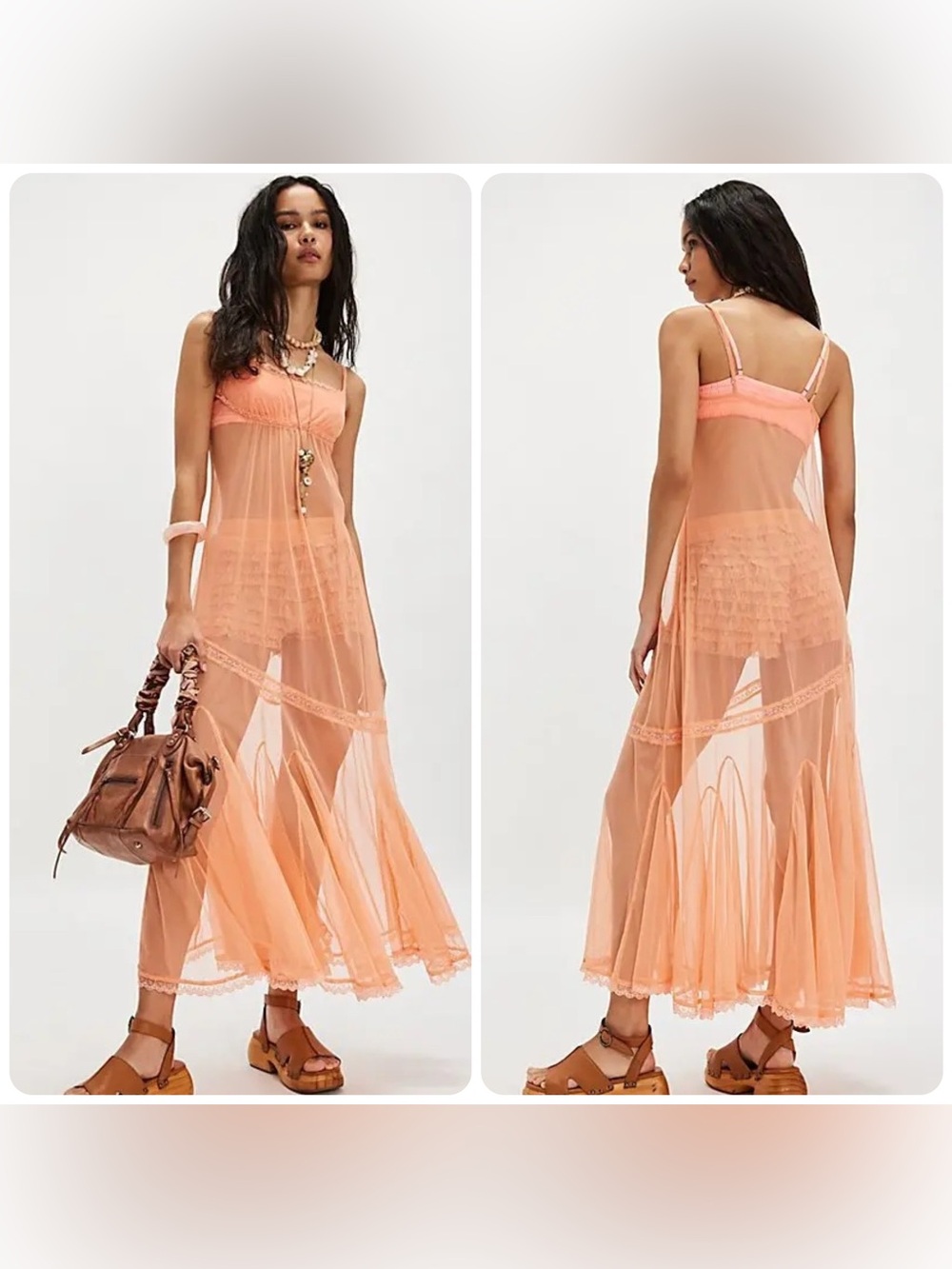 Free People Madeline Mesh Maxi Slip